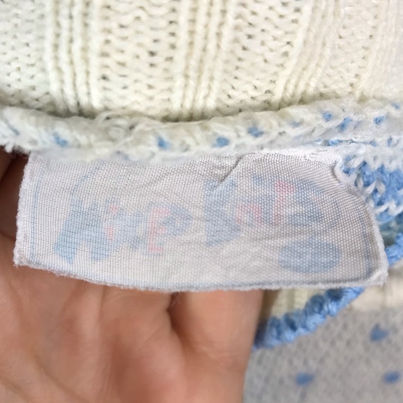 Vintage pastel cottagecore grandma knit jumper Romanian sweater hearts flowers - Picture 6 of 7